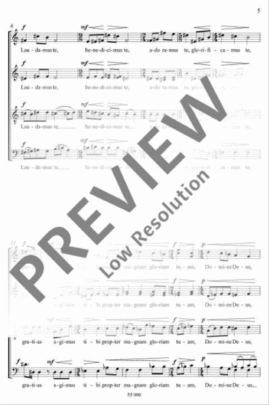 Missa brevis Missa brevis 4-Part scores gallery preview page 6