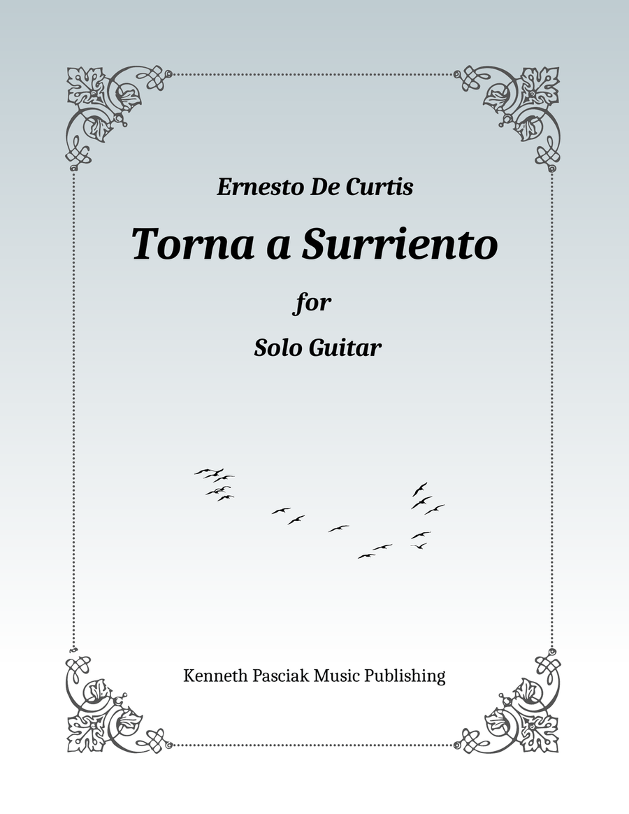 Torna a Surriento (for Solo Guitar) Acoustic Guitar scores gallery preview page 1