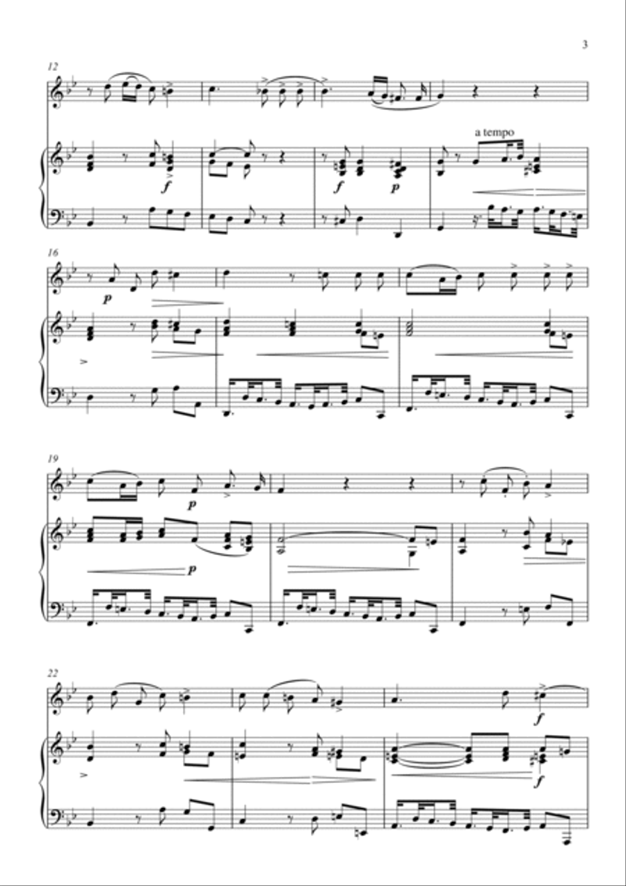 Alessandro Scarlatti - Son tutta duolo (Piano and Oboe) Small Ensemble scores gallery preview page 3