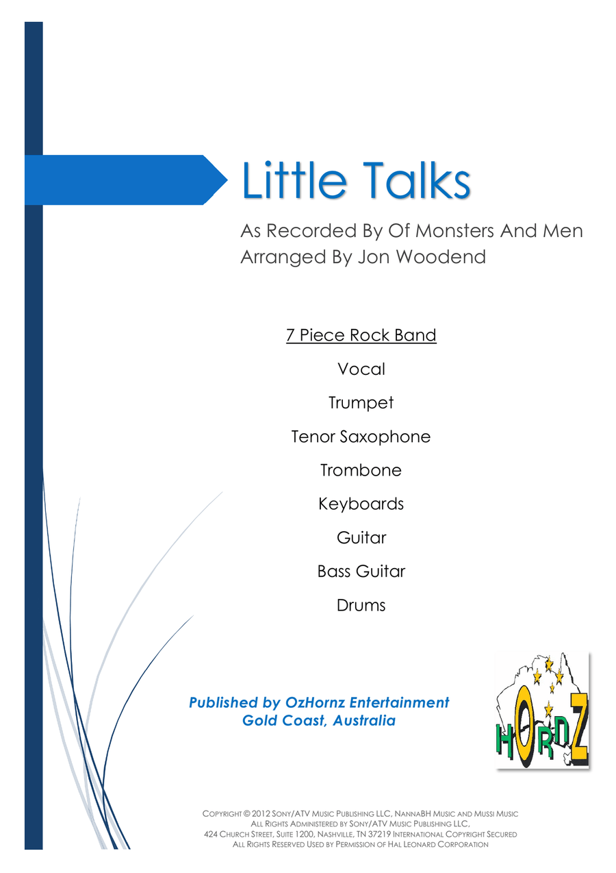 Little Talks Little Talks Jazz Ensemble scores gallery preview page 1