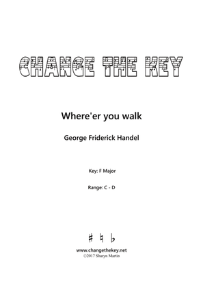 Book cover for Where'er you walk - F Major