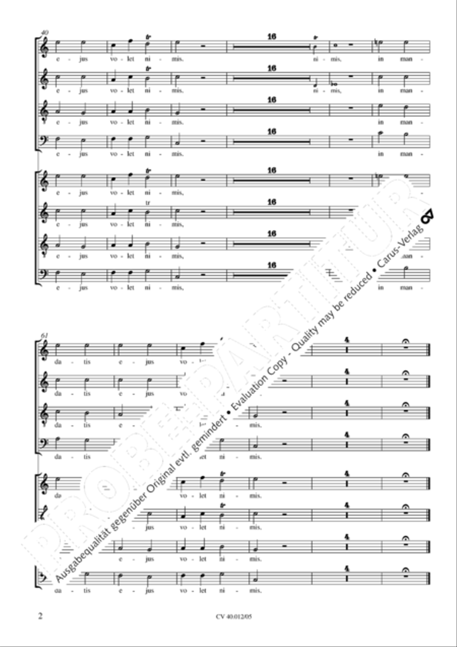 Beatus vir (How blest is he) Psalm 111 4-Part scores gallery preview page 3