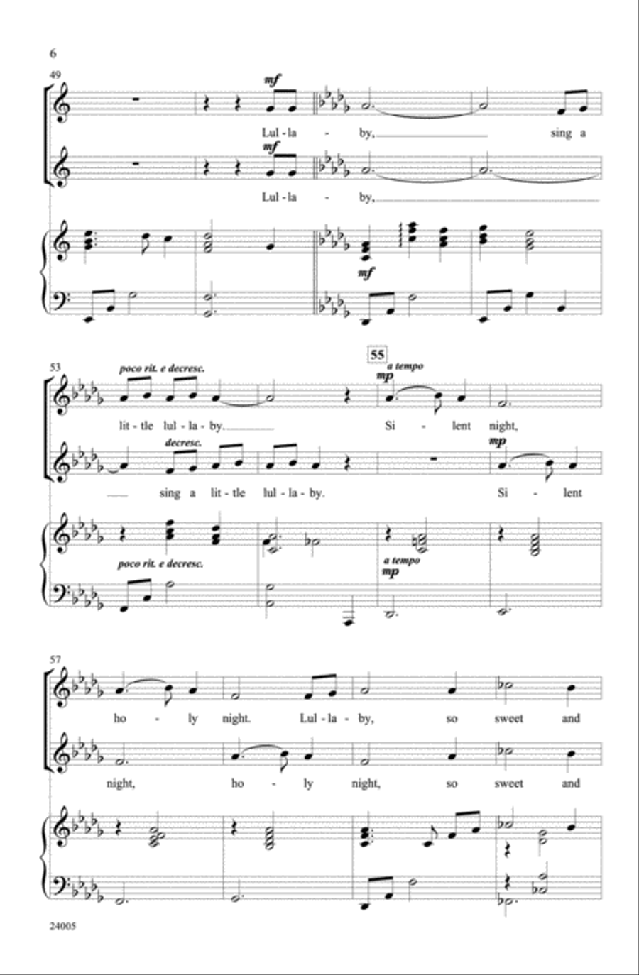 Christmas Lullaby 2-Part scores gallery preview page 5