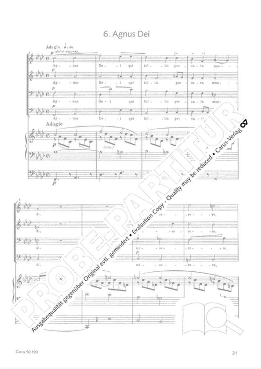 Mass in F major TTBB scores gallery preview page 31