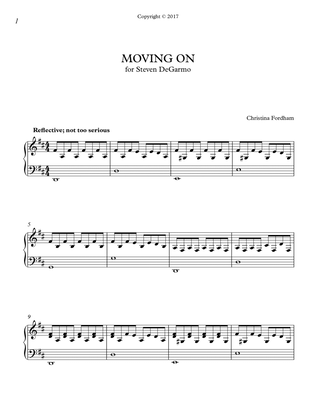 Book cover for Moving On - Intermediate Piano Solo