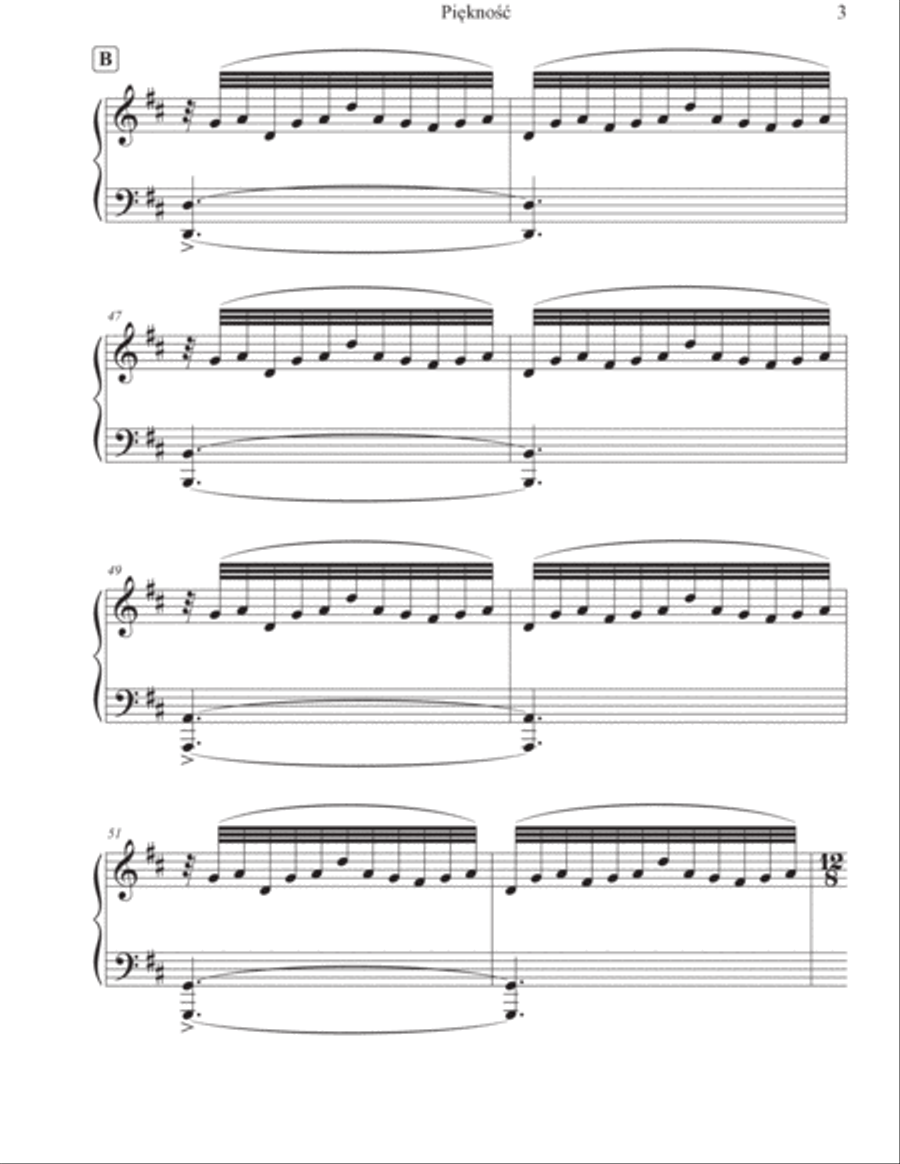 Pieknosc - piano solo Piano Solo scores gallery preview page 3