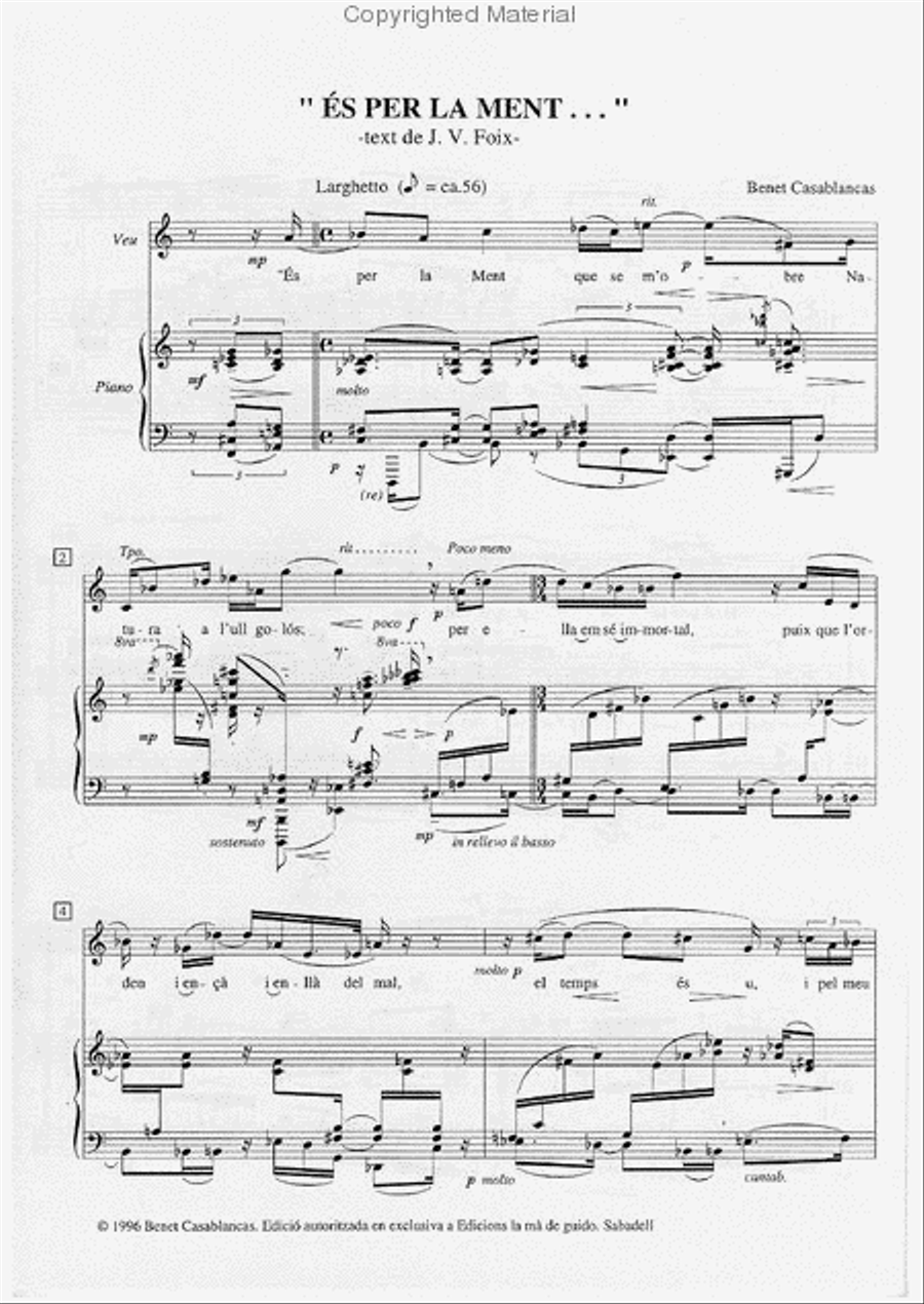 Es per la ment... Voice Solo scores gallery preview page 2
