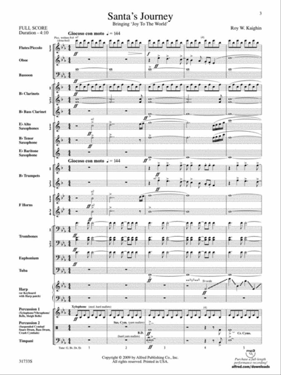 Santa's Journey Santa's Journey Concert Band scores gallery preview page 2