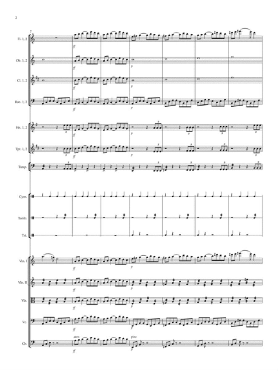 Short piece for Orchestra in A minor Full Orchestra scores gallery preview page 2