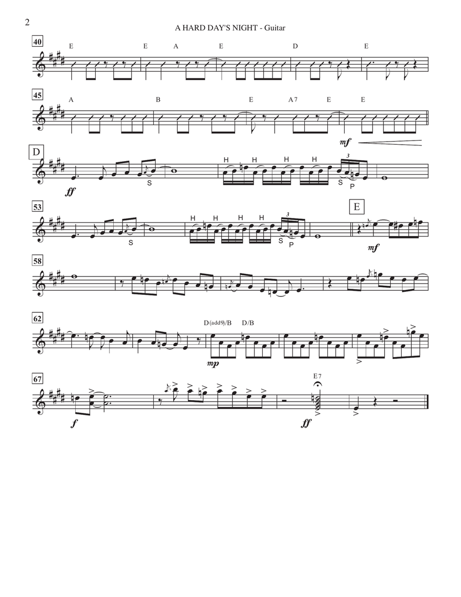 Another Hard Day's Night Small Ensemble scores gallery preview page 5