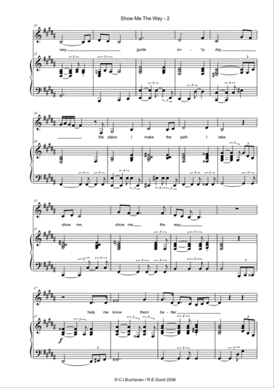 Show Me The Way Voice scores gallery preview page 2
