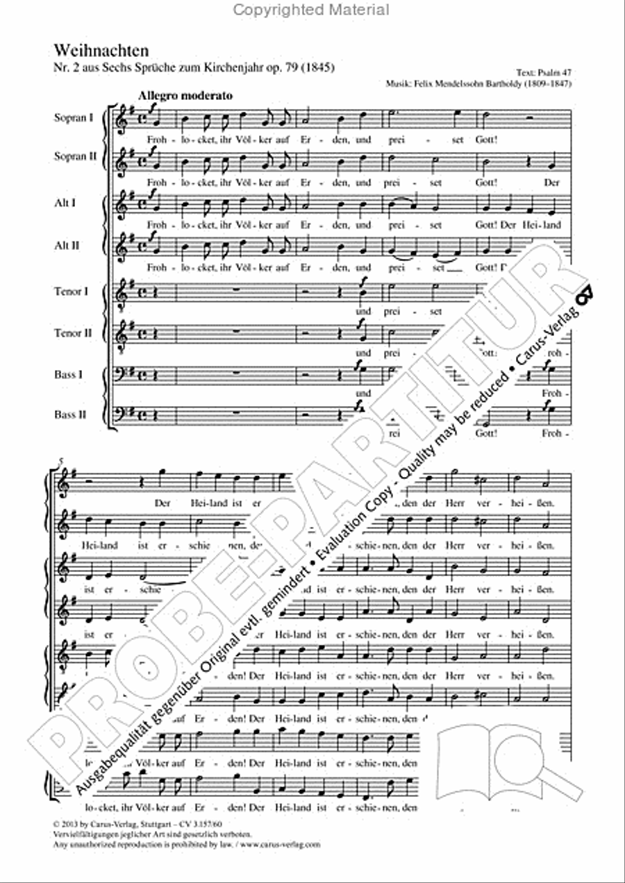 Weihnachten Weihnachten Choir scores gallery preview page 2