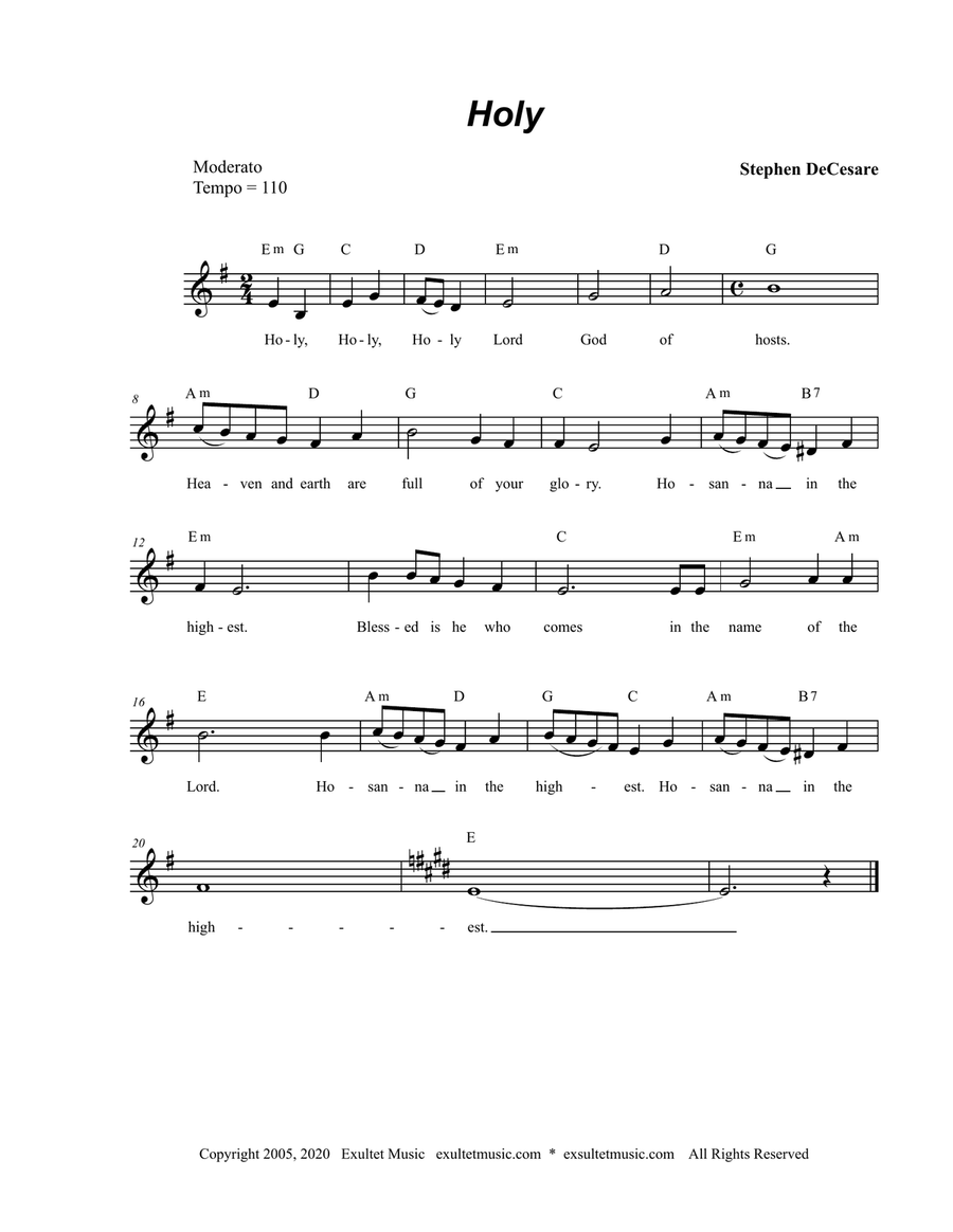 Mass of Divine Mercy (Lead Sheet Edition) Unison Choir scores gallery preview page 6