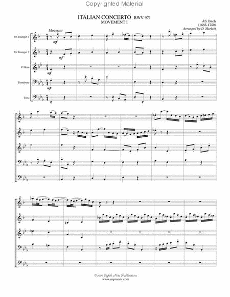 Italian Concerto, BWV 832 (Movement I)