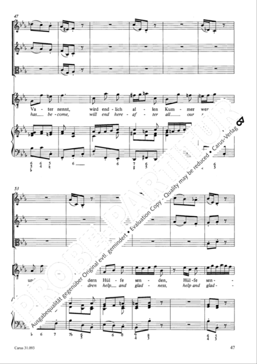 All those who seek God's sov'reign guidance (Wer nur den lieben Gott lasst walten) 4-Part scores gallery preview page 48
