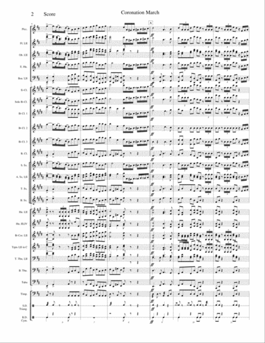 Coronation March Coronation March Concert Band scores gallery preview page 2