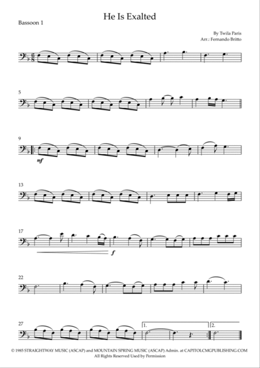 He Is Exalted Woodwind Trio scores gallery preview page 3