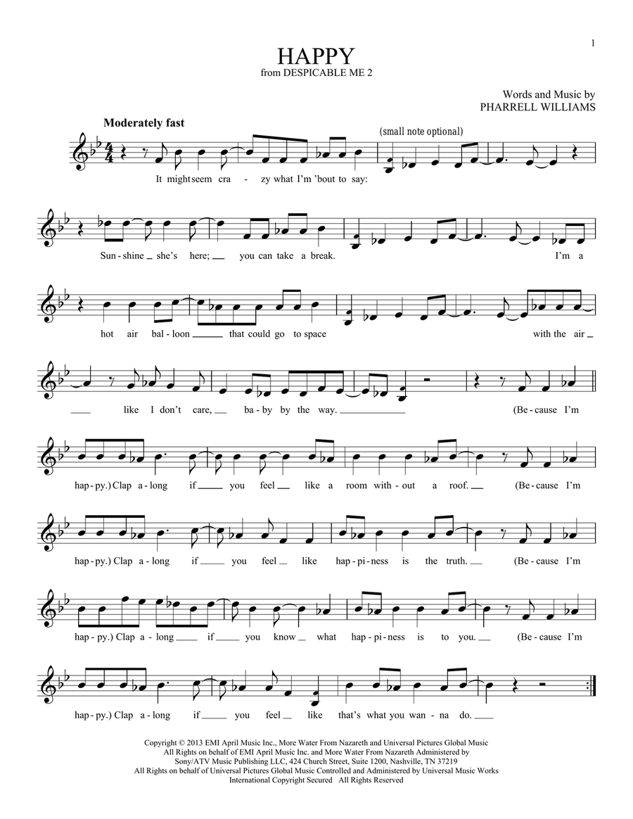 Happy ocarina scores gallery preview page 1