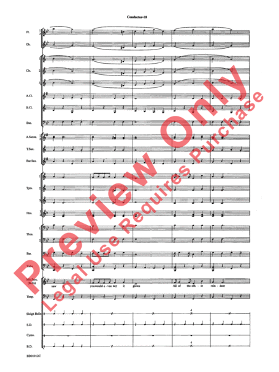 Christmas Pop Sing Along (for Concert Band with Audience Participation) Concert Band scores gallery preview page 20