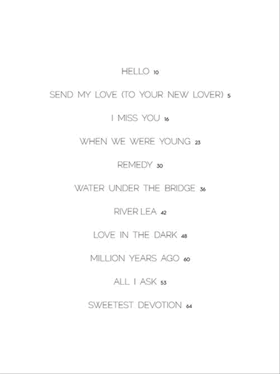 Adele – 25 Adele – 25 Piano, Vocal, Guitar scores gallery preview page 2