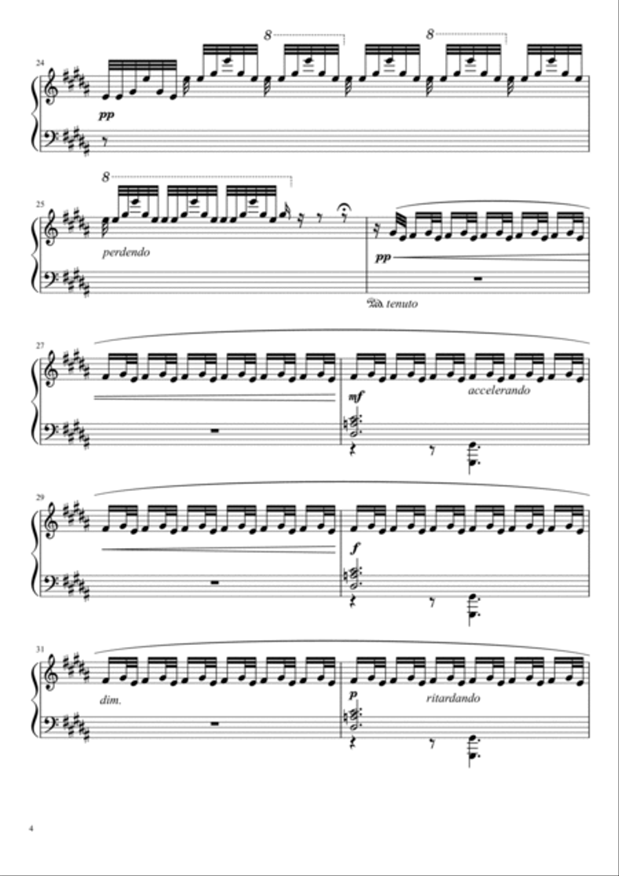 Saint-Saëns - Étude in G♯ Minor - from “Six Études” Op.111 No. 4 “Les Cloches de Las Palmas” Piano Solo scores gallery preview page 4