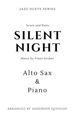 Book cover for Silent Night by Franz Gruber for Alto Sax Piano - Jazz Duets Series