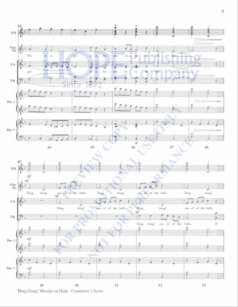 Ding Dong! Merrily on High 4-Part scores gallery preview page 7