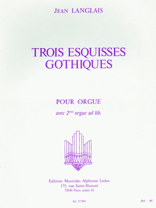 Book cover for 3 Esquisses Gothiques (organ)