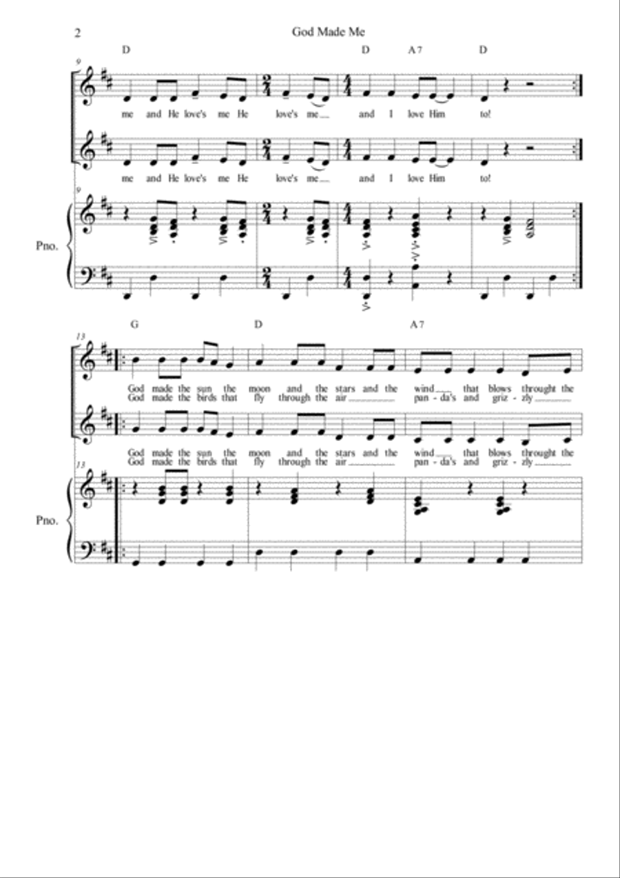 God Made Me SA scores gallery preview page 2