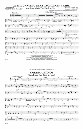 American Idiot / Extraordinary Girl: Low Brass & Woodwinds #2 - Treble Clef
