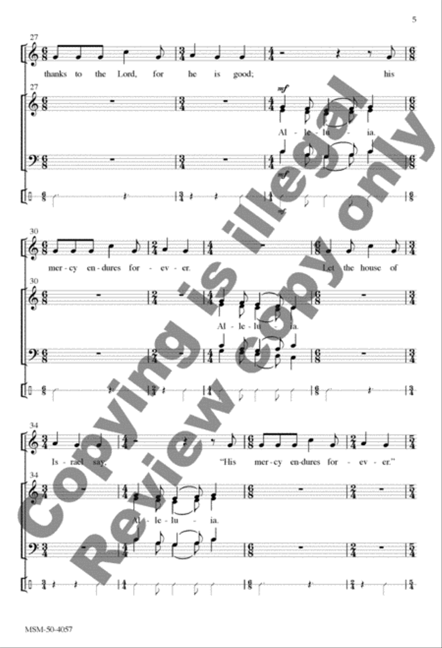 Psalm 118: Alleluia, This Is the Day! 4-Part scores gallery preview page 5