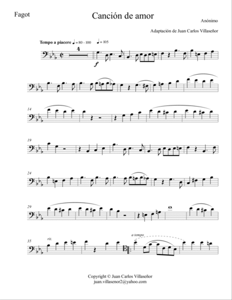 Piezas mexicanas de salón (bassoon part) Woodwind Ensemble scores gallery preview page 2