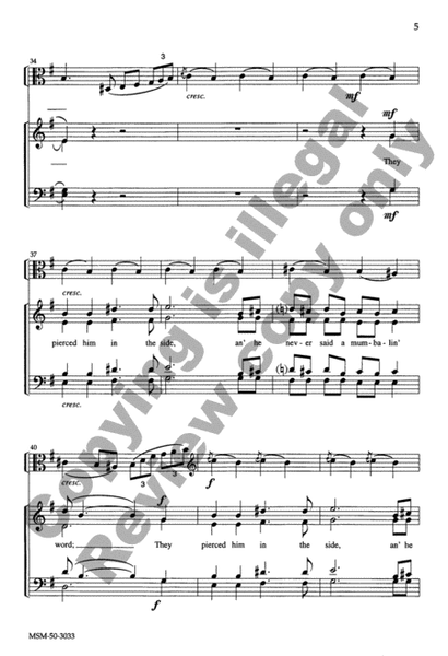 Crucifixion (He Never Said a Mumbalin' Word) (Choral Score) image number null