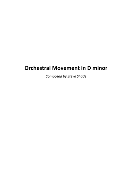 Orchestral Movement in D minor image number null