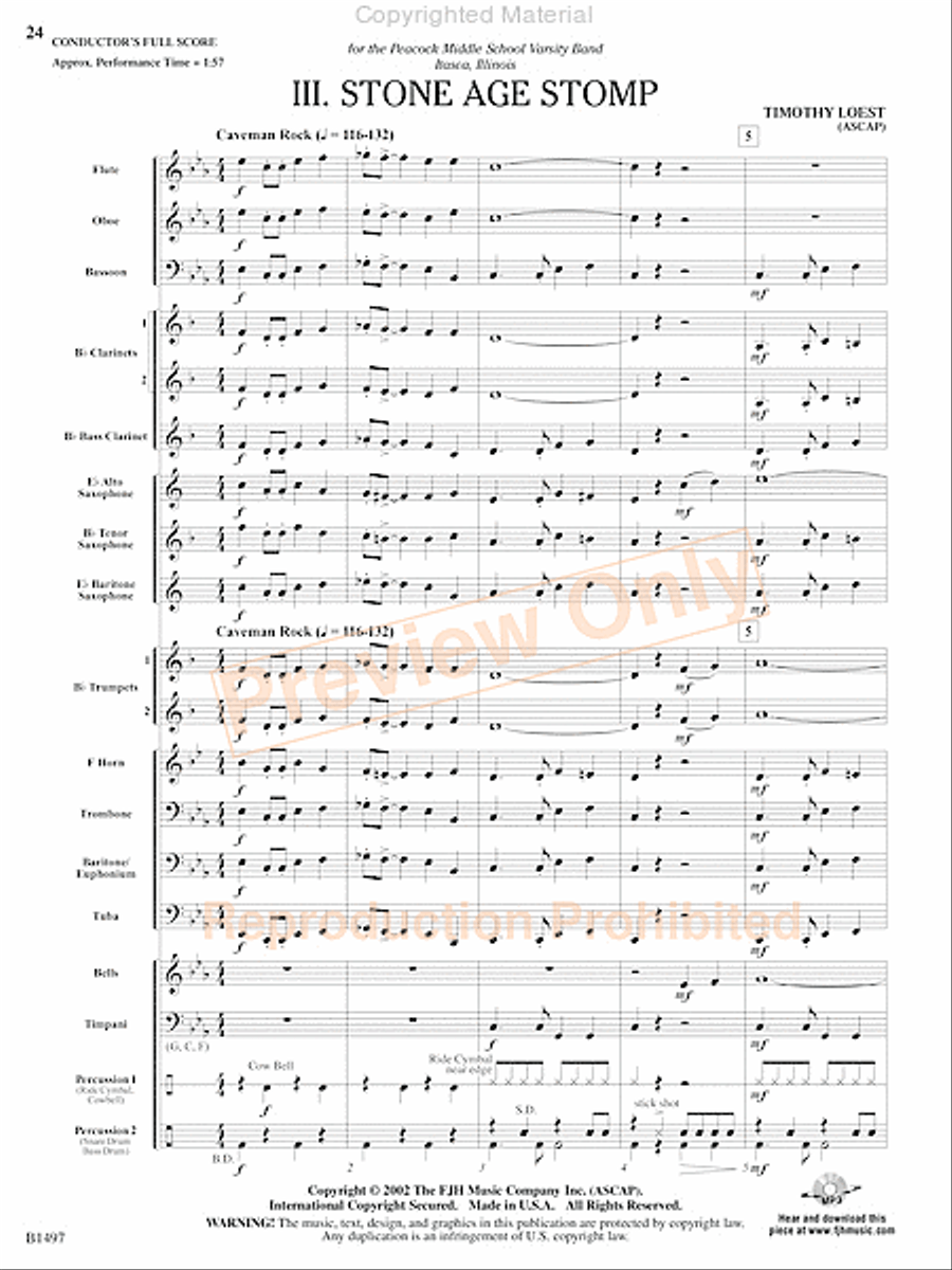 Curtain Up! Concert Band scores gallery preview page 21