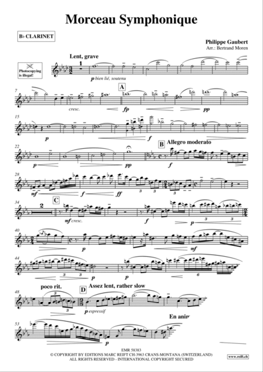 Morceau Symphonique Morceau Symphonique Clarinet Solo scores gallery preview page 3