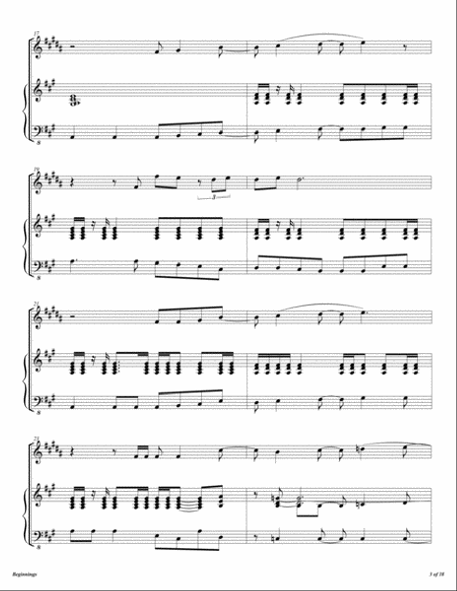 Beginnings Trumpet Solo scores gallery preview page 4