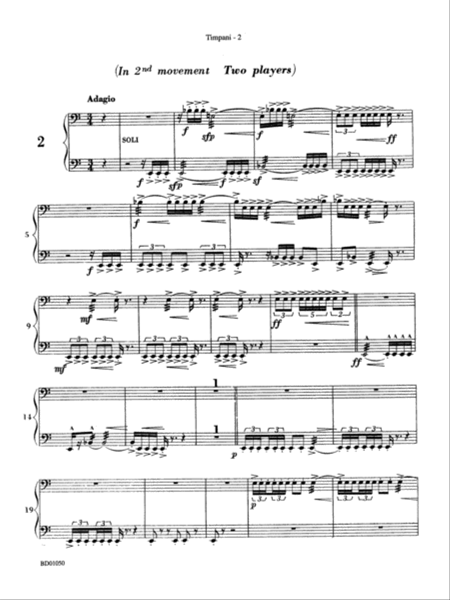 Trittico: Timpani Concert Band scores gallery preview page 2