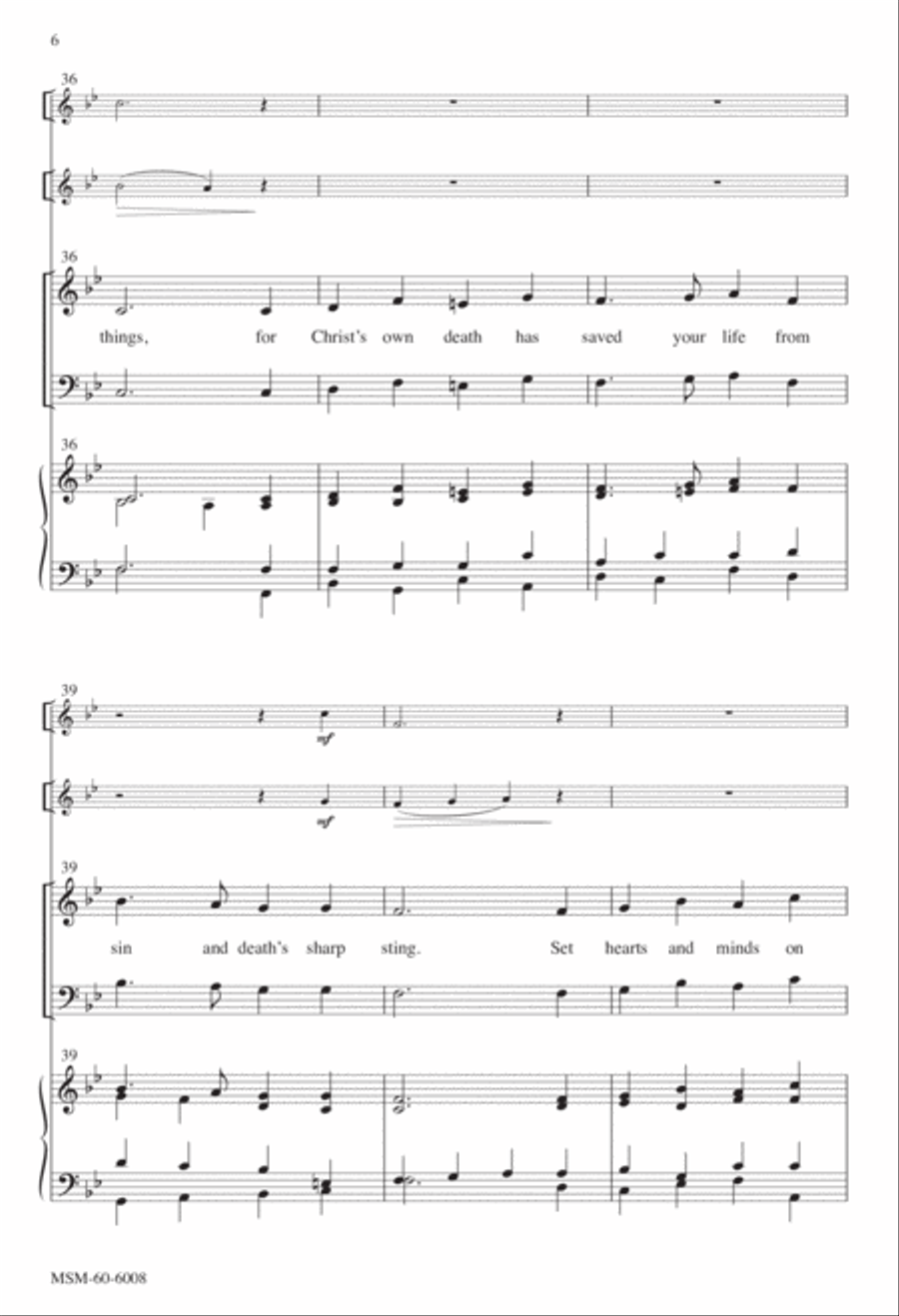 If Then You Have Been Raised with Christ 4-Part scores gallery preview page 6