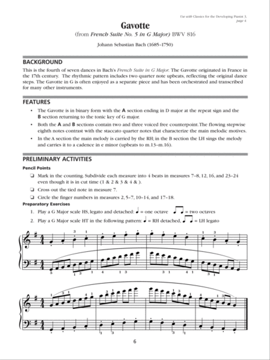 Classics for the Developing Pianist, Study Guide, Book 3 Piano Method scores gallery preview page 7