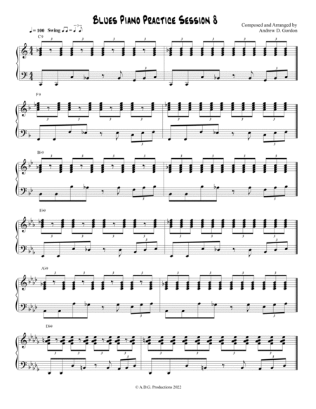 Blues Piano Practice Session 8 in All 12 Keys image number null