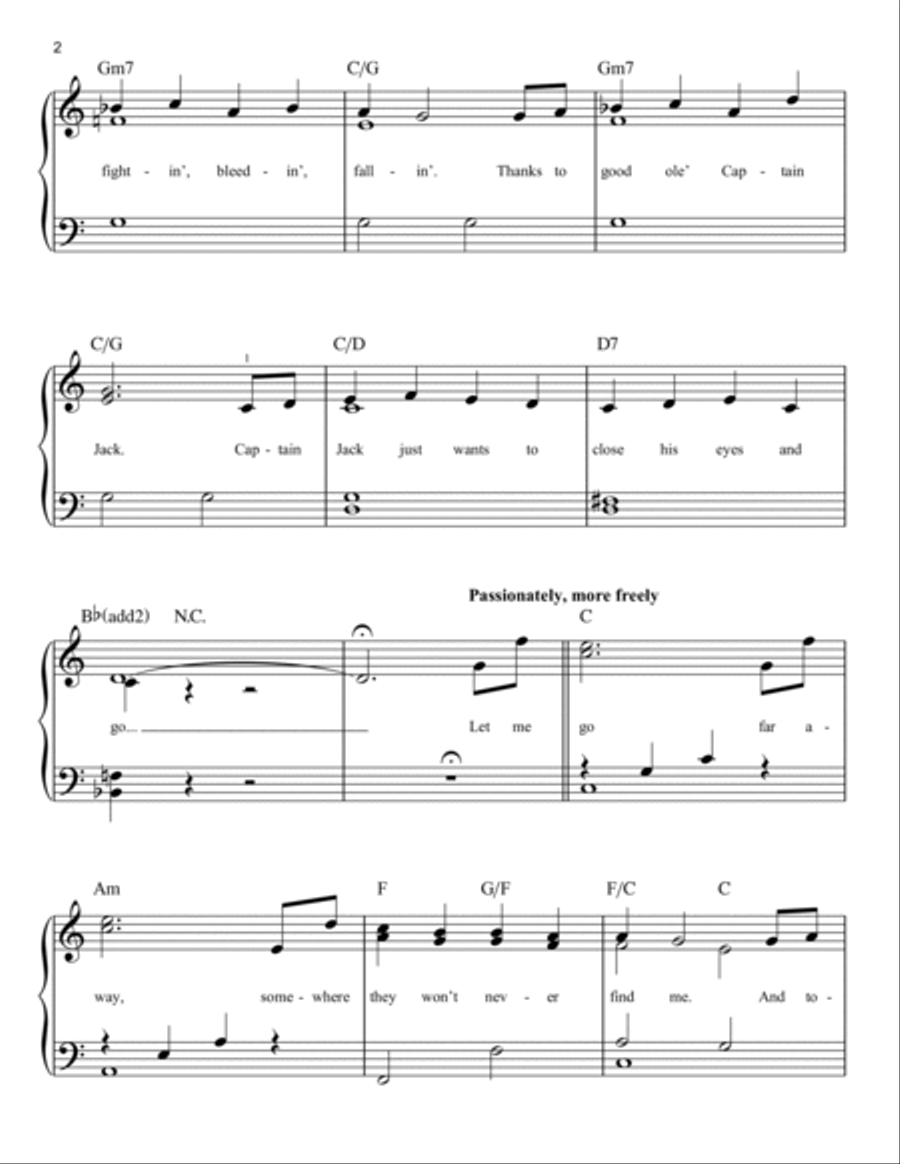 Santa Fe (from Newsies) Santa Fe (from Newsies) Easy Piano scores gallery preview page 2