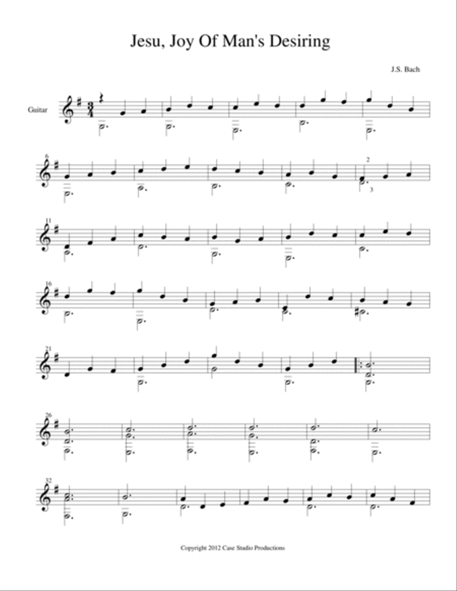 J.S. Bach J.S. Bach Classical Guitar scores gallery preview page 3