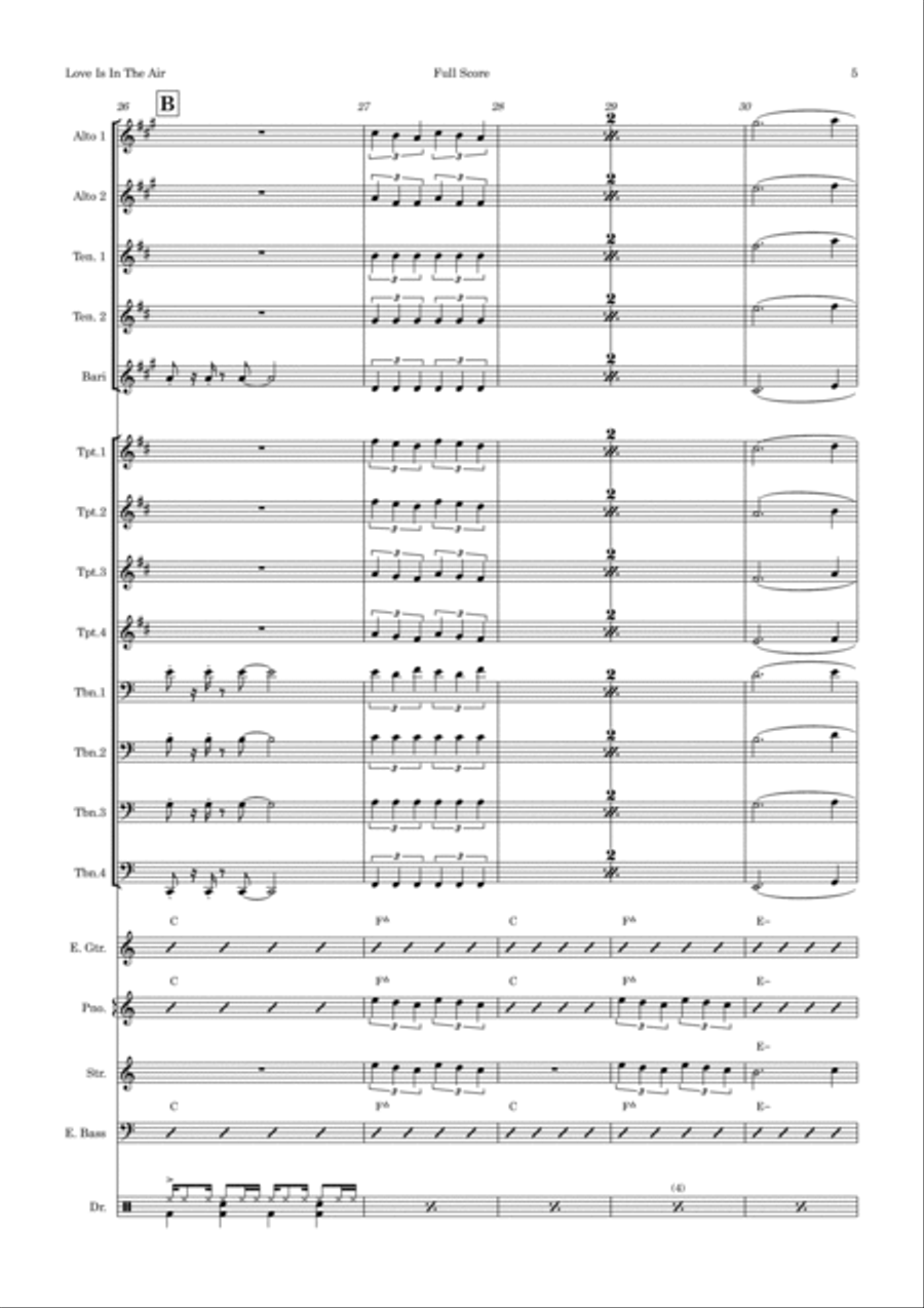 Love Is In The Air Jazz Ensemble scores gallery preview page 5