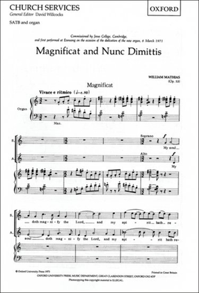 Book cover for Magnificat and Nunc Dimittis (Op. 53)