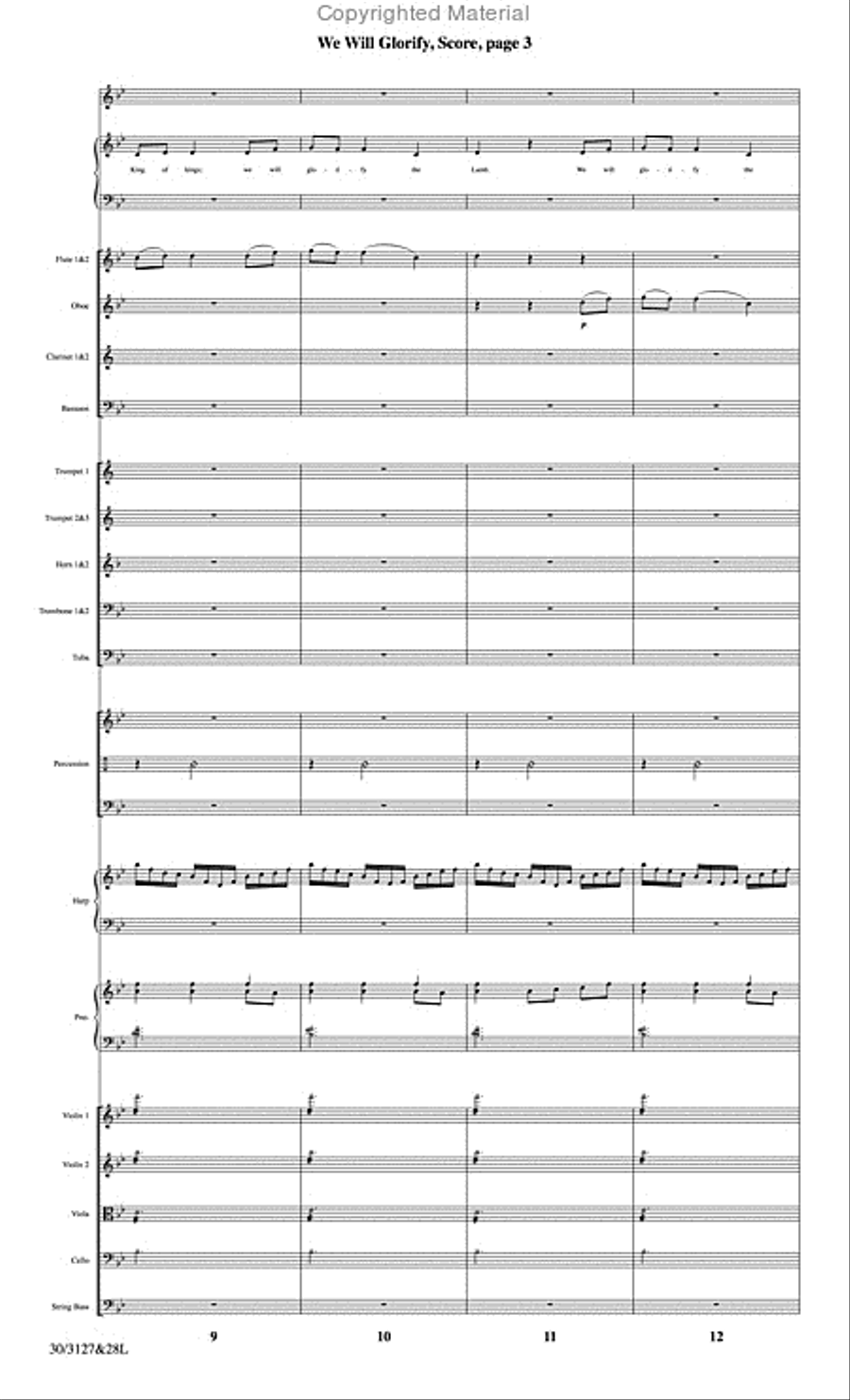 We Will Glorify - Orchestral Score and Parts Choir scores gallery preview page 4