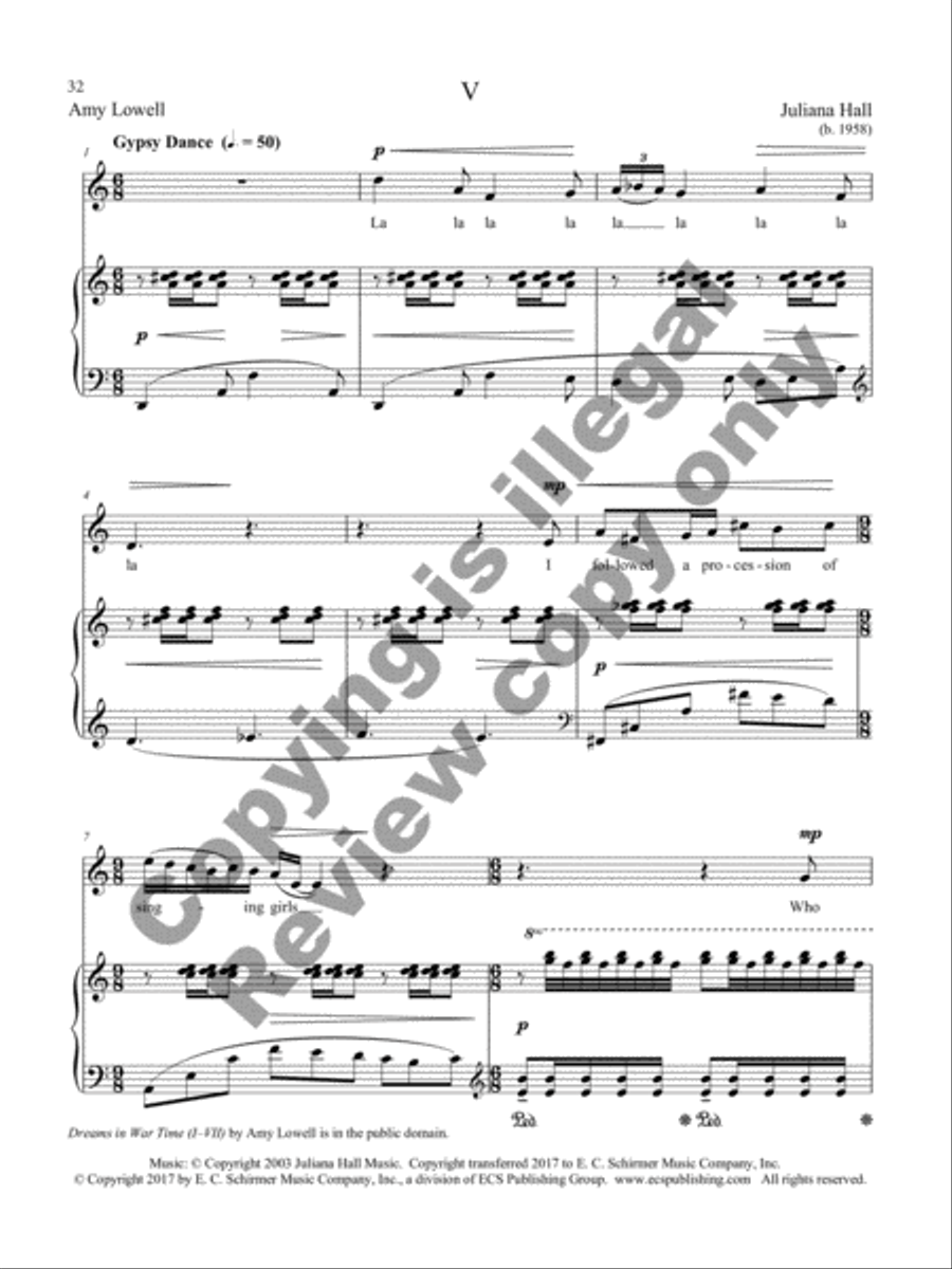 Dreams in War Time Mezzo-Soprano Voice scores gallery preview page 26