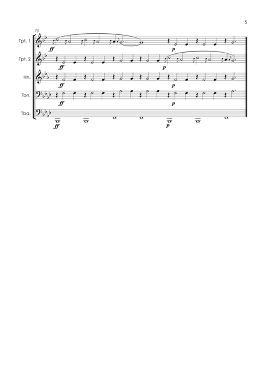 Gnossienne No.1 - brass quintet image number null