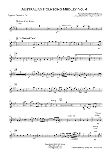 Australian Folksong Medley No. 4 - Brass Band image number null