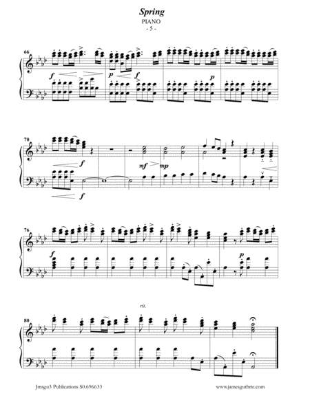Vivaldi: The Four Seasons Complete for Euphonium & Piano by Antonio Vivaldi Euphonium - Digital Sheet Music